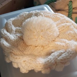 New Free People Pompom beret winter hat